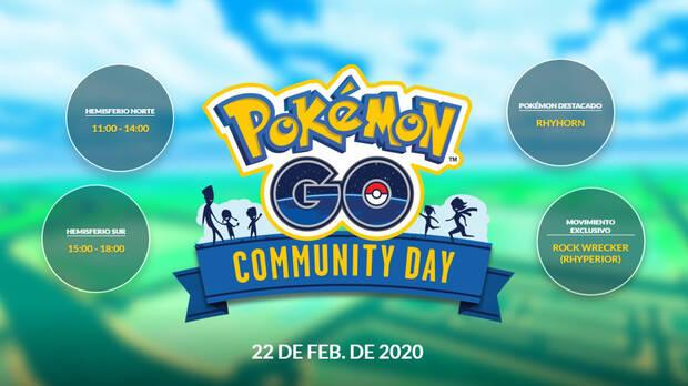 Pokmon Go - detalles del Da de la comunidad de Rhyhorn