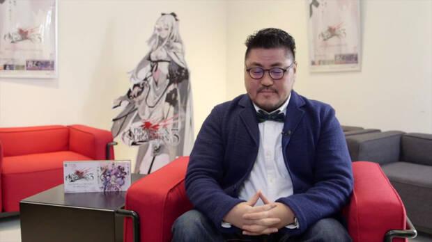 Keiichi Okabe durante una entrevista tras el desarrollo de 'Drakengard 3'.