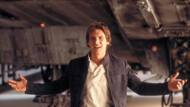 Han Solo alegre