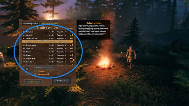 Valheim - Unirse a un servidor comunitario en Valheim