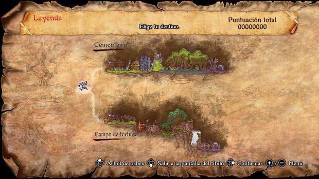 Durante los primeros compases tendremos varias rutas para escoger. Los niveles superiores se inspiran en 'Ghosts 'n Goblins' y los inferiores en 'Ghouls 'n Ghosts'.