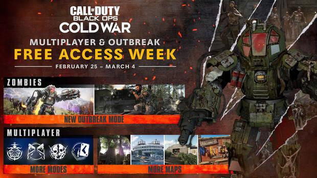 Nuevo periodo gratuito de Zombis y multijugador en Black Ops Cold War: fechas