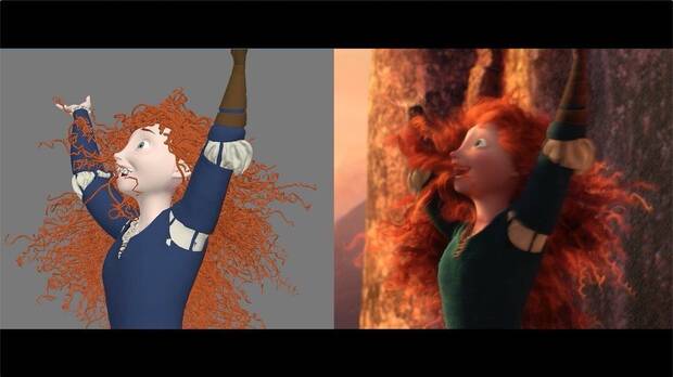 Brave y el diseño de la melena de Mérida