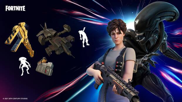 Contenidos y precios de las skins de Ripley y el Xenomorfo de Alien en Fortnite