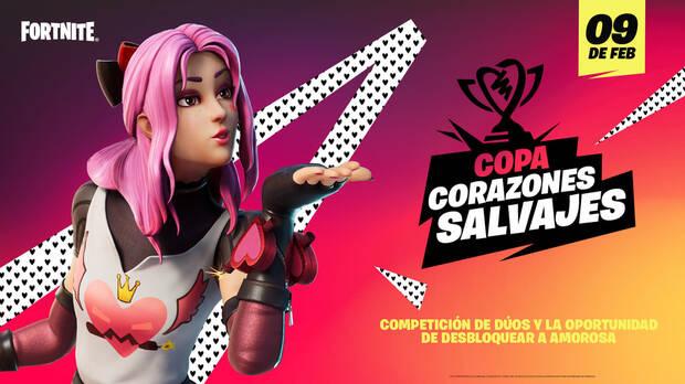 San Valentín en Fortnite Fechas, Copa Corazones salvajes