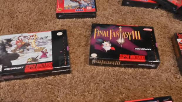 Copias selladas de Chrono Trigger y Final Fantasy III para SNES.