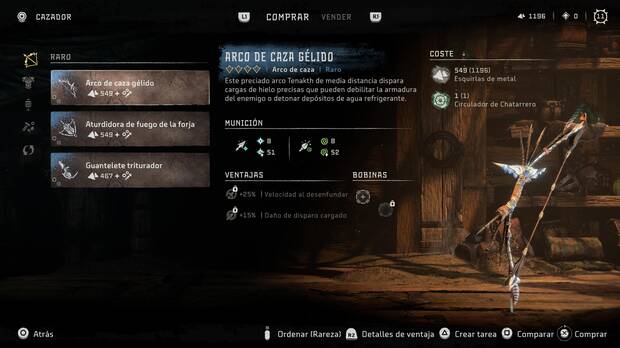 Horizon Forbidden West - Arma Arco de caza gélido