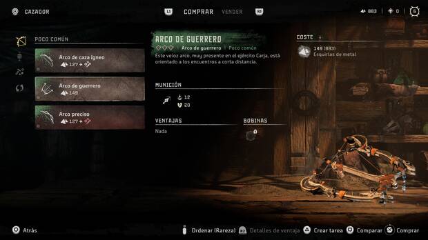 Horizon Forbidden West - Arma Arco de guerrero