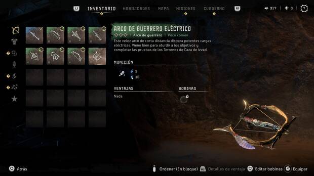 Horizon Forbidden West - Arma Arco de guerrero eléctrico
