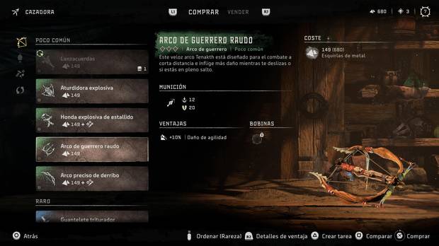 Horizon Forbidden West - Arma Arco de guerrero raudo