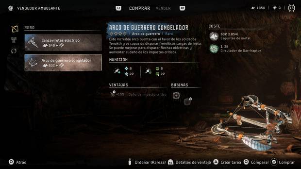 Horizon Forbidden West - Arma Arco de guerrero congelador