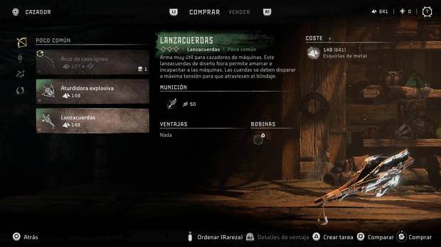 Horizon Forbidden West - Arma Lanzacuerdas