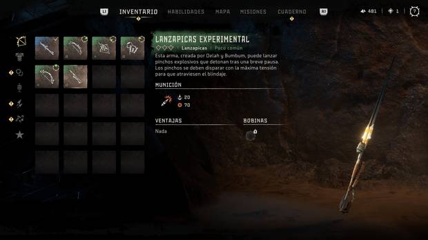 Horizon Forbidden West - Arma Lanzapicas experimental