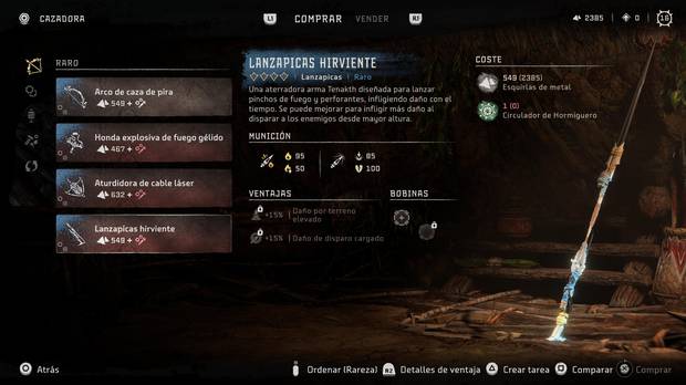 Horizon Forbidden West - Arma Lanzapicas hirviente