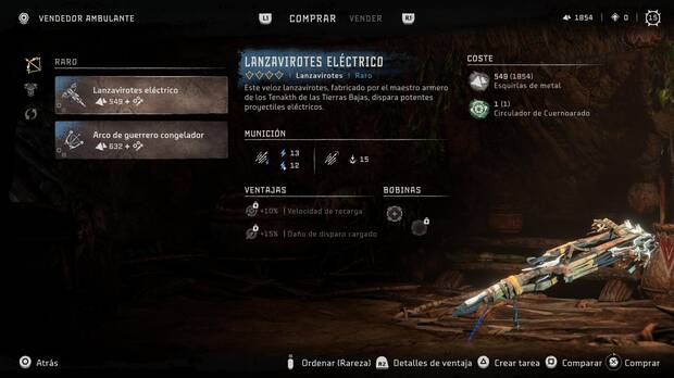 Horizon Forbidden West - Arma Lanzavirotes eléctrico