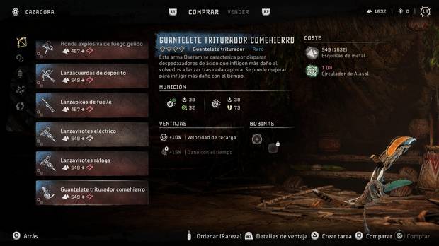 Horizon Forbidden West - Arma Guantelete triturador comehierro