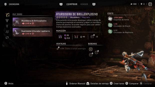 Horizon Forbidden West - Arma Aturdidora de Brilloxplosivo
