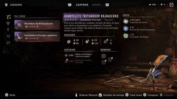 Horizon Forbidden West - Arma Guantelete triturador rajahierro