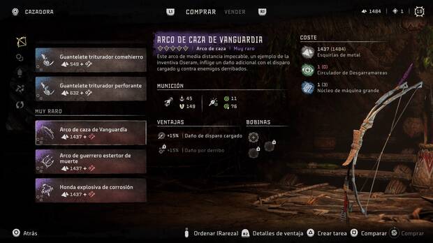 Horizon Forbidden West - Arma Arco de caza de Vanguardia