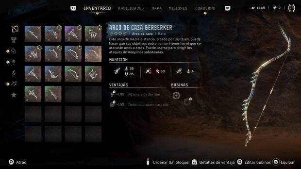 Horizon Forbidden West - Arma Arco de caza Berserker