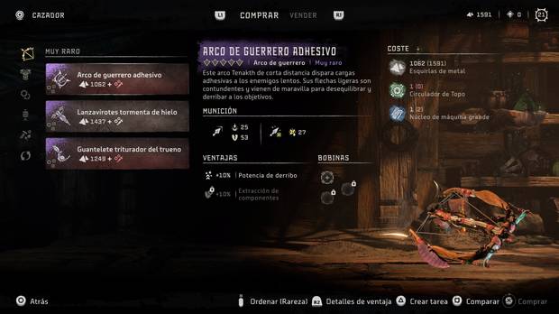 Horizon Forbidden West - Arma Arco de guerrero adhesivo