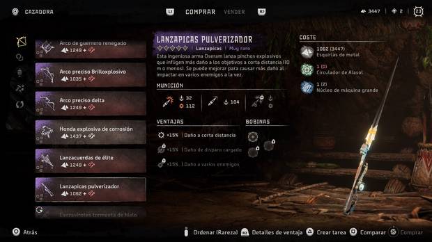 Horizon Forbidden West - Arma Lanzapicas pulverizador