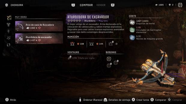 Horizon Forbidden West - Arma Aturdidora de excavador