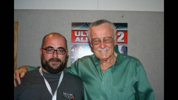 Sánchez con el creador de cómics Stan Lee
