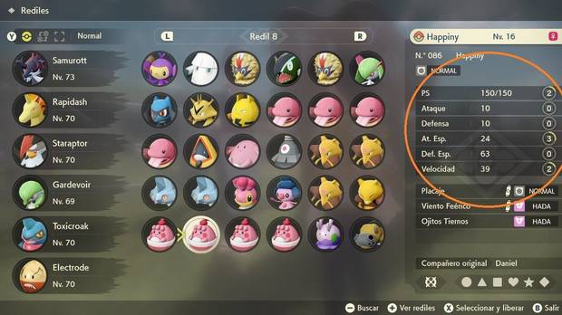 Leyendas Pokémon: Arceus - żDónde comprobar los niveles de esfuerzo?
