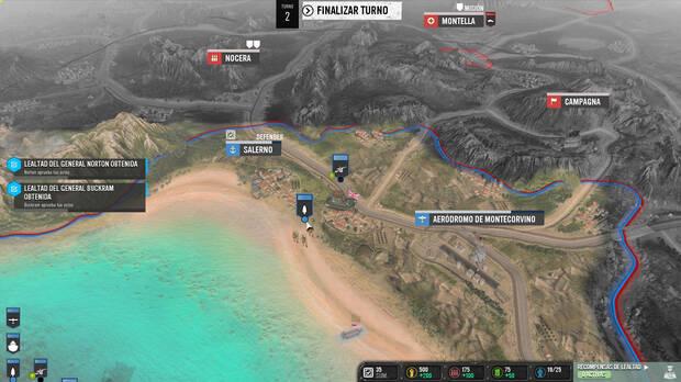La Campa�a Italiana nos ofrece un mapa t�ctico al estilo Total War y es altamente rejugable.