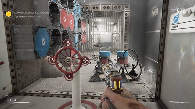 Atomic Heart - Sala con manivela para encontrar la pierna de Claire
