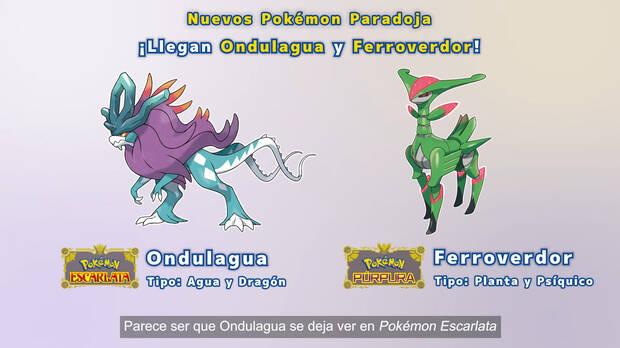 Pokémon Escarlata y Púrpura: Ondulagua y Ferroverdor
