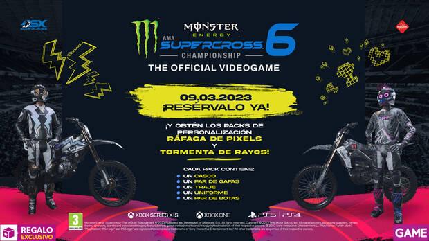 Reserva Monster Energy Supercross - The Official Videogame 6 en GAME con DLC exclusivo de regalo