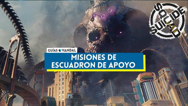 Suicide Squad: Kill the Justice League - Portada del nodo de Misiones de Escuadrón de apoyo