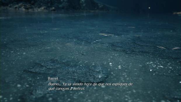 Final Fantasy VII Rebirth - Captulo 1: Sefirot, el hroe: Barret le pide a Cloud que hable de Sefirot