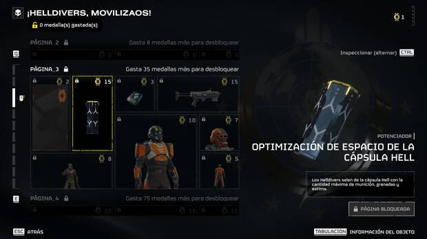 Helldivers 2 - Desbloquear potenciadores