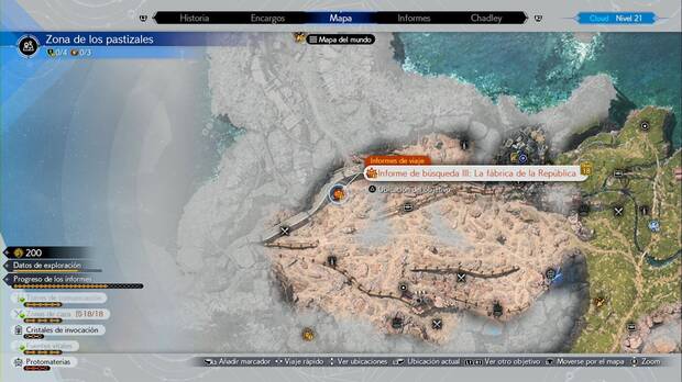 Final Fantasy VII Rebirth - Protomaterias: Informe de búsqueda La fábrica de la República