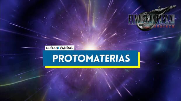 Final Fantasy VII Rebirth - Portada del nodo de Protomaterias