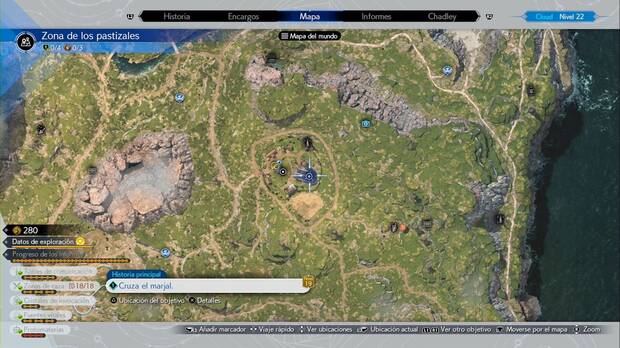 Final Fantasy VII Rebirth - Flores para una corona, ubicaci�n de la misi�n