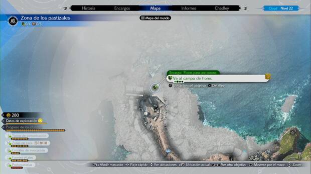 Final Fantasy VII Rebirth - Flores para una corona, ubicacin del objetivo inicial