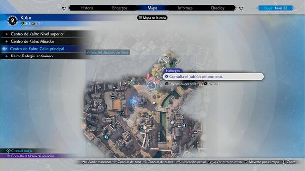 Final Fantasy VII Rebirth - Consulta el tablón de anuncios (Kalm)