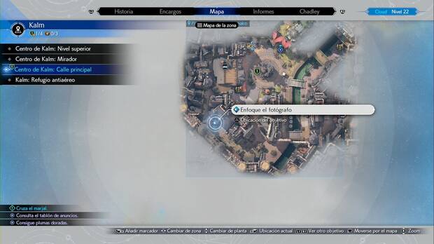 Final Fantasy VII Rebirth - Enclaves fotográficos: ubicación de Enfoque el fotógrafo en Kalm