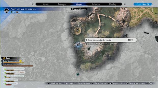 Final Fantasy VII Rebirth - Cofres ocultos: zona estancada del marjal