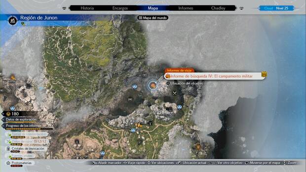 Final Fantasy VII Rebirth - Protomateria del capitán en la región de Junon: El campamento militar
