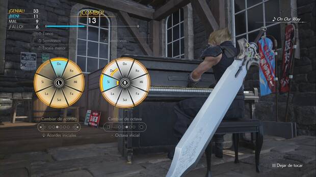 Final Fantasy VII Rebirth - Piano: tutorial de cómo tocar las notas