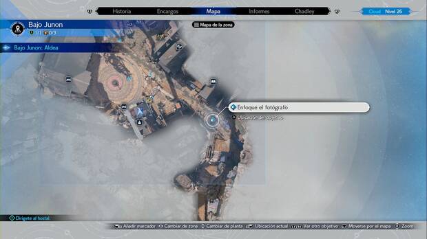 Final Fantasy VII Rebirth - Enclave fotográfico en la región de Junon: ubicación de Enclave en el Bajo Junon