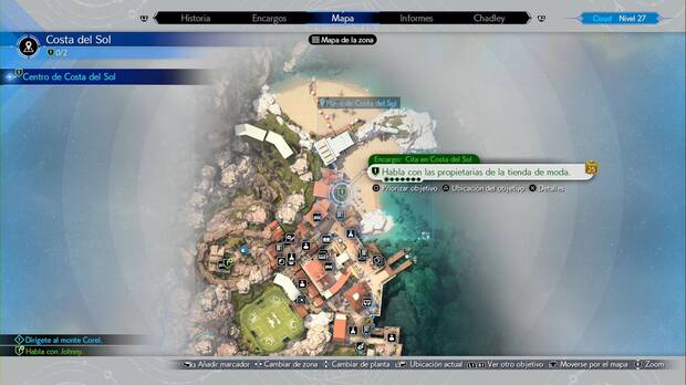 Final Fantasy VII Rebirth - Cita cn Costa del Sol: ubicación de la misión
