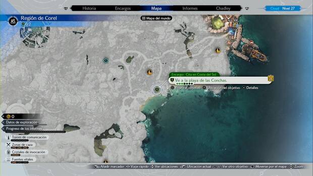 Final Fantasy VII Rebirth - Cita cn Costa del Sol: destino de la cita con Yorda