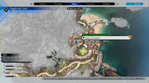 Final Fantasy VII Rebirth - El Vistamar a toda vela: ubicación de la misión