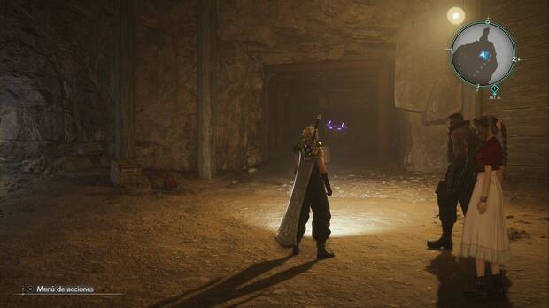 Final Fantasy VII Rebirth - Ubicación del cofre con el Collar de amatista de Red XIII en la cueva cerca de Corel Norte